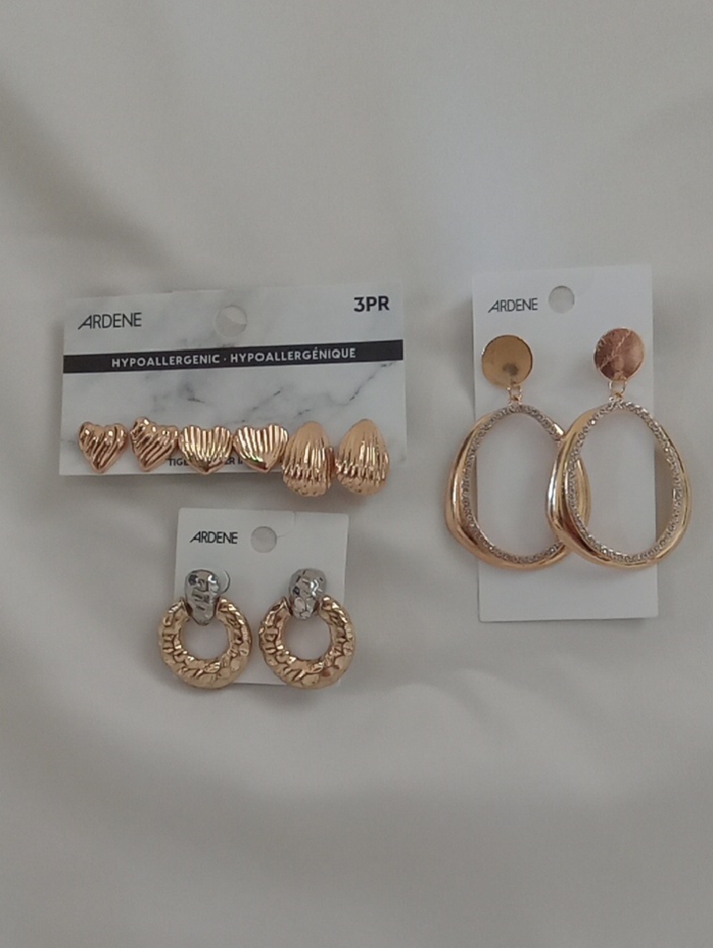 Ardene Rose Gold-Tone Mixed Earring Set